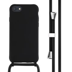 imoshion Coque en silicone avec cordon Apple iPhone SE (2022 / 2020) / 8 / 7 - Noir