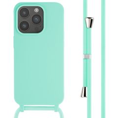imoshion Coque en silicone avec cordon Apple iPhone 15 Pro - Vert menthe