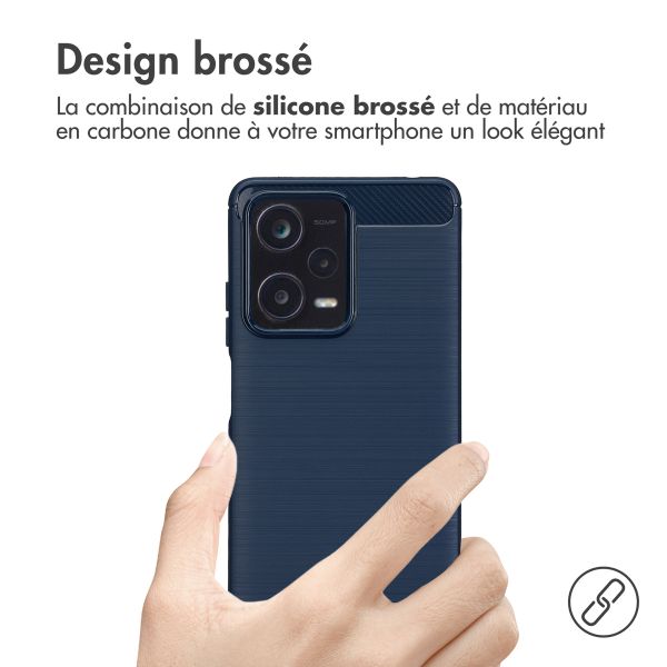 imoshion Coque Brushed Xiaomi Redmi Note 12 Pro Plus - Bleu foncé