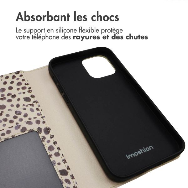 imoshion Étui de téléphone portefeuille Design iPhone 14 - Black And White Dots