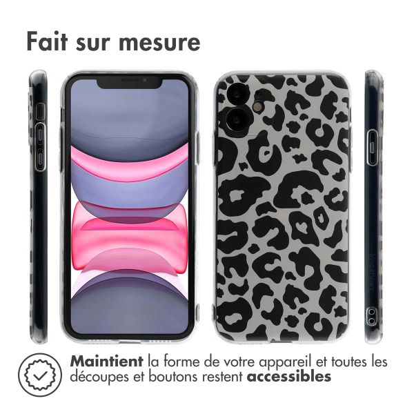 imoshion Coque Design Apple iPhone 11 - Leopard Transparent