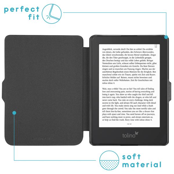 imoshion ﻿Slim Hard Sleepcover Kobo Clara 2E / Tolino Shine 4 - Noir