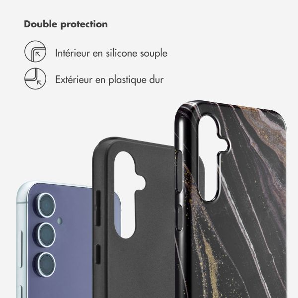 Selencia Coque arrière Vivid Samsung Galaxy S23 FE - Chic Marble