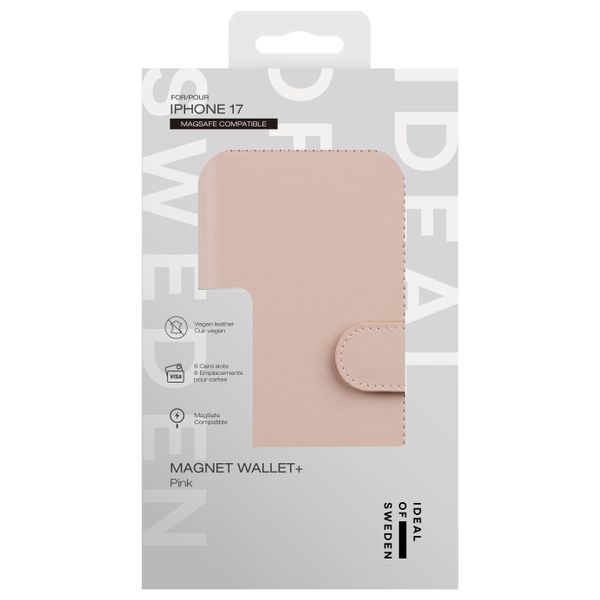 iDeal of Sweden Magnet Wallet+ Étui portefeuille Apple iPhone 17 - Pink