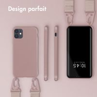 Selencia Coque silicone avec cordon amovible iPhone 11 - Sand Pink