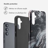 Selencia Coque arrière Vivid Tough Samsung Galaxy A34 (5G) - Chic Marble Black