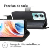 imoshion Étui de téléphone portefeuille Luxe pour Oppo A79 - Noir