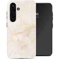 Selencia Coque arrière Vivid Samsung Galaxy S25 - Golden Beige Marble