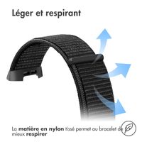 imoshion Bracelet en nylon le Fitbit Charge 3 / 4 - Noir