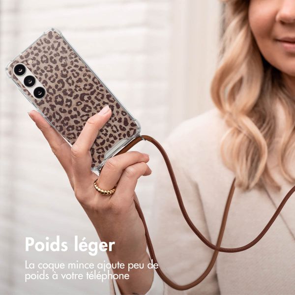 imoshion Coque Design avec cordon Samsung Galaxy S23 - Leopard Mood