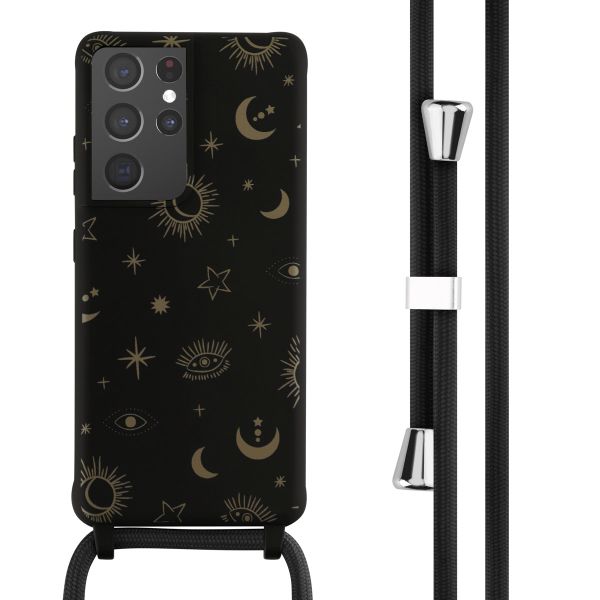 imoshion Coque design en silicone avec cordon Samsung Galaxy S21 Ultra - Sky Black