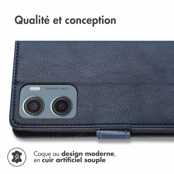 imoshion Étui de télephone portefeuille Motorola Moto G05 / E15 - Bleu foncé