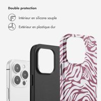 Selencia Coque arrière Vivid Tough iPhone 14 - Trippy Swirl Dark Rose