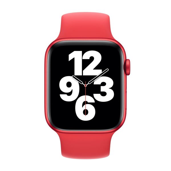 Apple Bracelet Boucle unique en Silicone Apple Watch | 44/45/46/49 mm - Taille 6 - (Product) Red