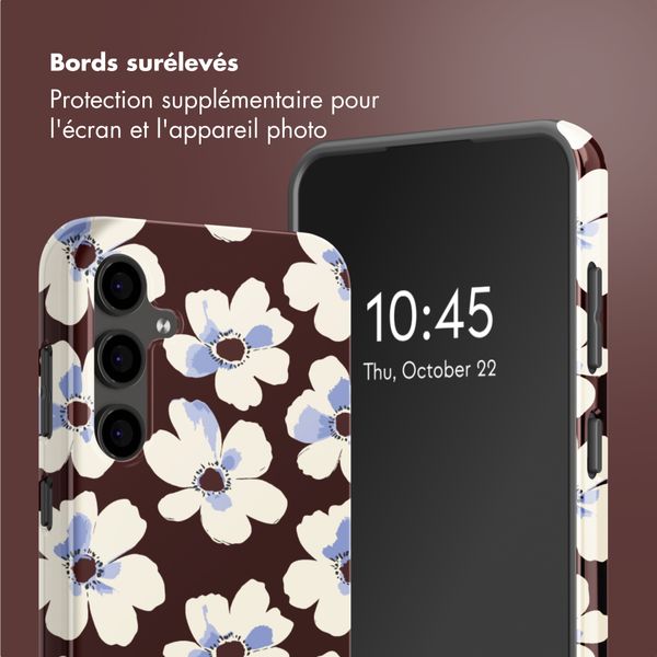 Selencia Coque arrière Vivid Samsung Galaxy S24 FE - Choco Flower Pop