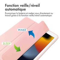 imoshion Coque tablette rigide Trifold Apple iPad 9 (2021) 10.2 pouces / iPad 8 (2020) 10.2 pouces / iPad 7 (2019) 10.2 pouces - Rose