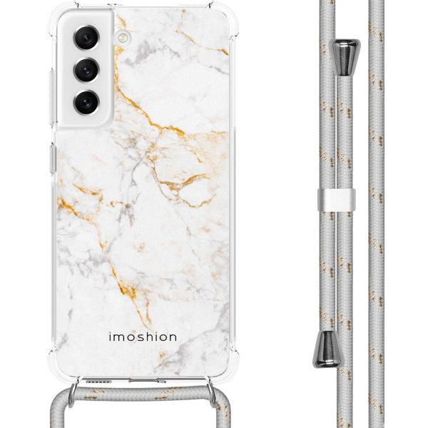 imoshion Coque Design avec cordon Samsung Galaxy S21 FE - White Marble