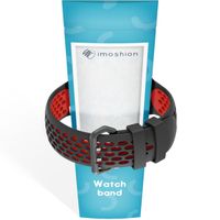 imoshion ﻿Boucle de bracelet de sport en silicone Apple Watch Series 1-9 / SE - 38/40/41 mm / Series 10 - 42 mm - Noir / Rouge