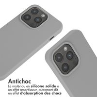 imoshion Coque en silicone avec cordon Apple iPhone 15 Pro - Gris clair