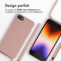 imoshion ﻿Coque en silicone avec cordon iPhone SE (2022 / 2020) / 8 / 7 - Sand Pink