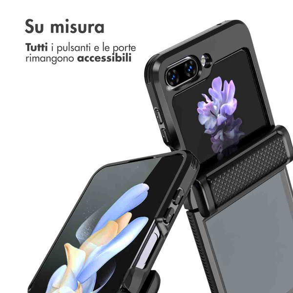 imoshion Coque arrière Rugged Clear Samsung Galaxy Z Flip 5 - Noir