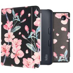 imoshion ﻿Design Slim Hard Sleepcover avec support Kobo Libra 2 / Tolino Vision 6 - Blossom