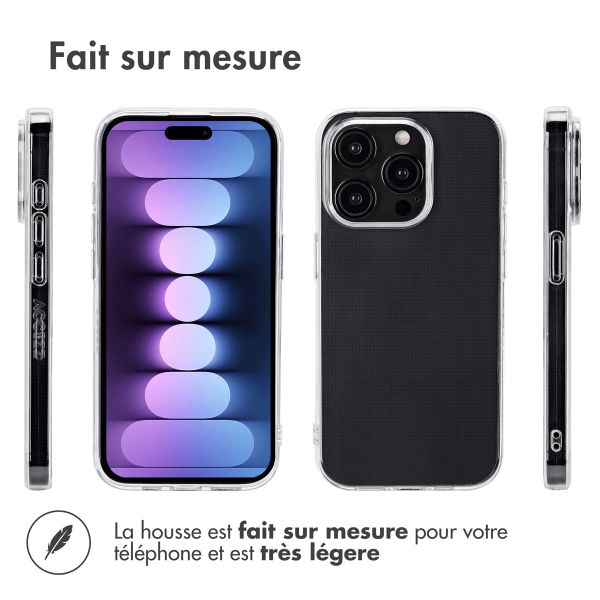 Accezz Coque Clear 100% recyclée iPhone 15 Pro - Transparent