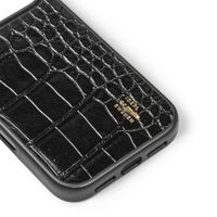 iDeal of Sweden Coque MagSafe en cuir végétalien Apple iPhone 17 Pro - Black Croco