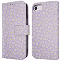 imoshion Étui de télephone portefeuille Design Apple iPhone SE (2022 / 2020) / 8 / 7 / 6(s) - White Daisy