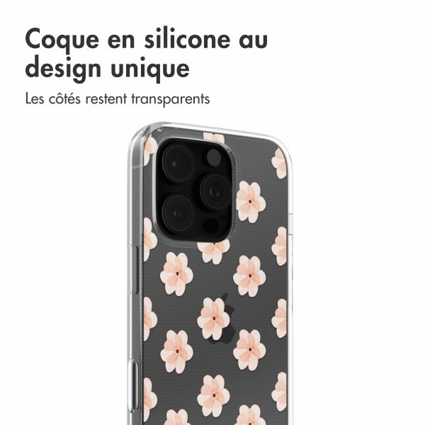 imoshion Coque Design Apple iPhone 16 Pro - Floral Peach