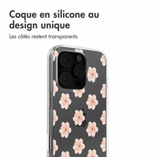 imoshion Coque Design iPhone 16 Pro - Floral Peach