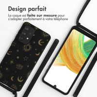 imoshion Coque design en silicone avec cordon Samsung Galaxy A33 - Sky Black