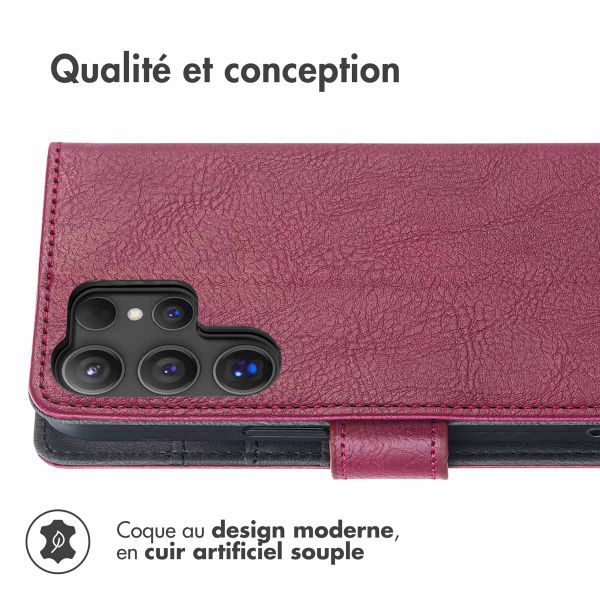 imoshion Étui de téléphone portefeuille Luxe Samsung Galaxy S25 Ultra - Bordeaux