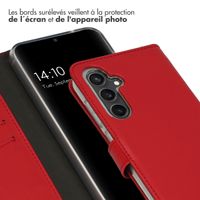 Selencia Étui portefeuille en cuir véritable Samsung Galaxy S23 FE - Rouge