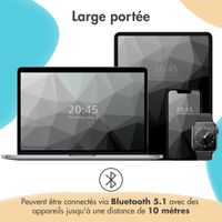 imoshion Casque sans fil pour enfants Unicorn LED Light - Limiteur de décibels - Avec câble AUX - Soft Blue / Yellow