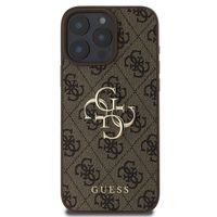Guess Coque 4G Metal Logo Backcover Apple iPhone 16 Pro Max - Marron
