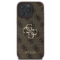 Guess Coque 4G Metal Logo iPhone 16 Pro Max - Brun