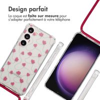 imoshion Coque Design avec cordon Samsung Galaxy S23 - Dusty Rose Connected Hearts