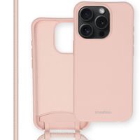 imoshion Coque de couleur avec cordon amovible Apple iPhone 15 Pro - Rose