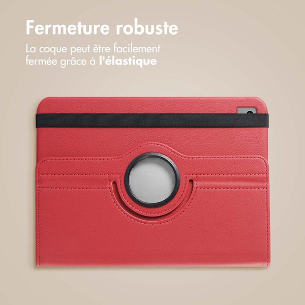 imoshion Coque tablette rotatif à 360° Apple iPad 9 (2021) 10.2 pouces / iPad 8 (2020) 10.2 pouces / iPad 7 (2019) 10.2 pouces - Rouge foncé