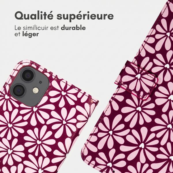 imoshion Étui de télephone portefeuille Design Apple iPhone 11 - Bloom Love Blush