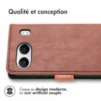 imoshion Étui de téléphone portefeuille Luxe OnePlus Nord 4 - Brun