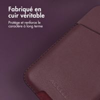 Accezz Porte-cartes en cuir - Compatible avec MagSafe et Qi2 - Heath Purple