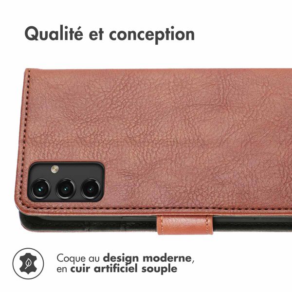 imoshion Étui de télephone portefeuille Samsung Galaxy A14 (5G/4G) - Marron