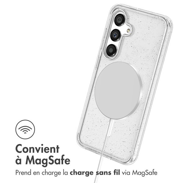 imoshion Coque Pailletée avec MagSafe Samsung Galaxy S25 - Paillettes Transparent