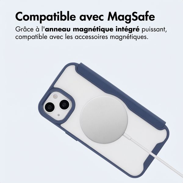 imoshion Bookcase transparente avec MagSafe Apple iPhone 14 / 13 - Bleu