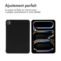 Accezz Coque Liquid Silicone avec porte-stylet iPad Pro 11 (2024) M4 - Noir