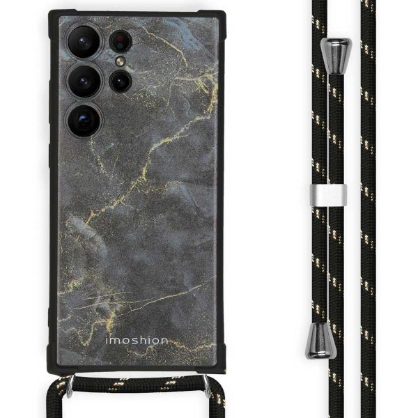 imoshion Coque Design avec cordon Samsung Galaxy S23 Ultra - Black Marble