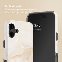 Selencia Coque arrière Vivid avec MagSafe Apple iPhone 16 - Golden Beige Marble