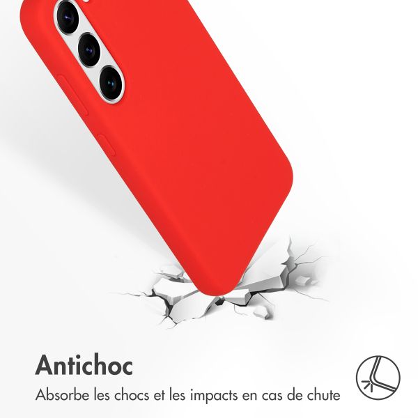 Accezz Coque Liquid Silicone Samsung Galaxy S23 - Rouge